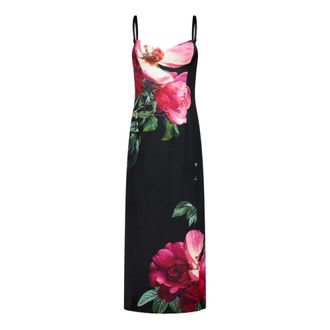 Alice & Olivia Dames, Jurken, Zwart, Maat: XS Satijn