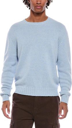 Palm Angels Curved Logo Wool-Blend Crewneck Sweater