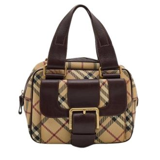 Burberry Pre-owned Haymarket Check Satchel - Dames - Vintage Handtas - Beige - ONE Size - Leer - Vintage