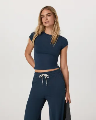 Vuori Clothing Halo Baby T-Shirt | Blue Coast Heather | XS, Size Extra Small