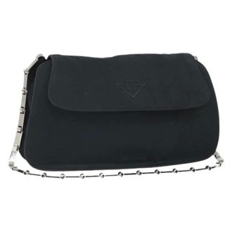 Bottega Veneta Pre-owned Vintage Nylon Shoulder Bag - Dames - Pre-owned - Zwart - Maat: ONE Size Nylon