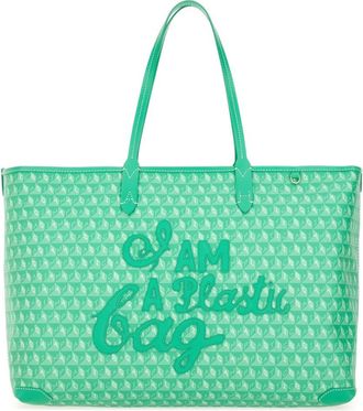 Anya Hindmarch Tote Bag With I Am A Plastic Bag Pattern-Donna