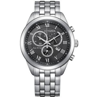 Citizen Chronograph GMT Black Dial Mens Watch AT2600-57E