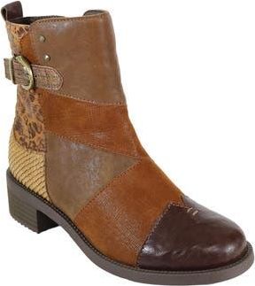 David Tate Swinger Cap Toe Bootie in Brown Multi Print at Nordstrom Rack, Size 9.5