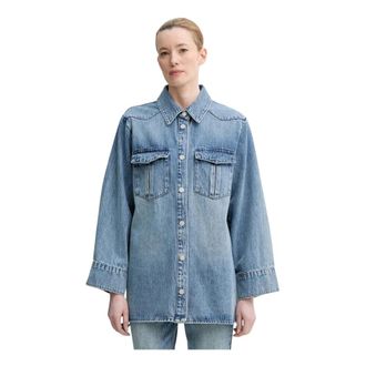 Gestuz Denim Shirt - Dames - Spijkeroverhemden - Blauw - M - Denim - Overhemden