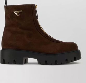 Prada suede ankle boots