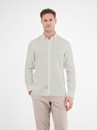 Lerros Langarmhemd »LERROS Herrenhemd in Leinen-Baumwoll-Blend«