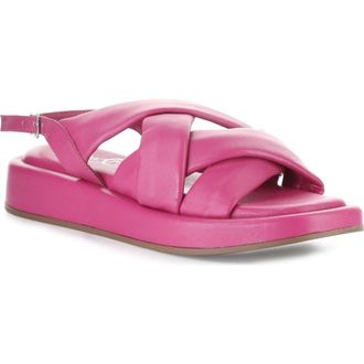Bos. & Co. Brixin Slingback Platform Wedge Sandal in Fuchsia at Nordstrom, Size 10-10.5Us