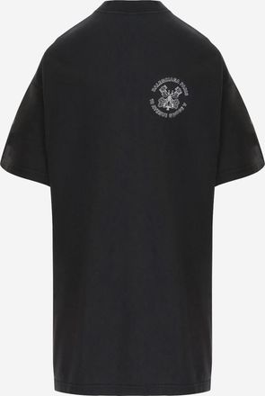 Balenciaga Black Crewneck Logo Oversize T-Shirt