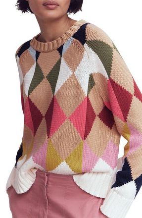 Boden Argyle Cotton Sweater in Mutli Argyle at Nordstrom, Size X-Small