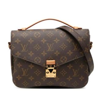 Louis Vuitton Pre-owned Pochette Metis - Dames - Pre-owned - Bruin - Maat: ONE Size Zijde