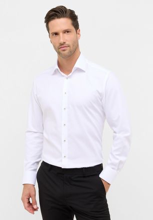 Eterna Langarmhemd ETERNA MODERN FIT, Herren, Gr. 40, Normalgr&ouml;ssen, weiss (wei&szlig;), 100% Baumwolle, tailliert, Manschette, Hemden Langarmhemd, NON IRON (b&uuml;gel