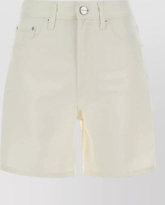 Anine Bing denim shorts belt loops front back pockets