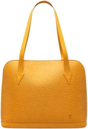 Louis Vuitton Pre-owned Lussac Schoudertas - Dames - Vintage Schoudertas - Geel - ONE Size - Leer - Vintage