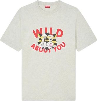 Kenzo Wild Tiger T-shirt - Heren - T-shirts - Wit - L - Katoen - Tops