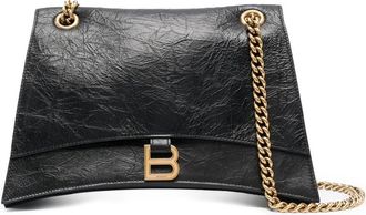 Balenciaga medium Crush chain-strap shoulder bag - women - Calf Leather - OS - Black