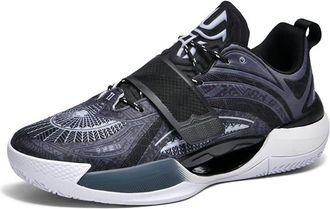 Generic Mens Basketball Shoes are Breathable Anti Slip Wear-Resistant Shock-Absorbing Outdoor Sports Running Boots Walking Shoes(Black,5.5 UK)