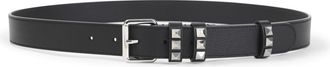 Valentino Garavani Black Logo Buckle Belt