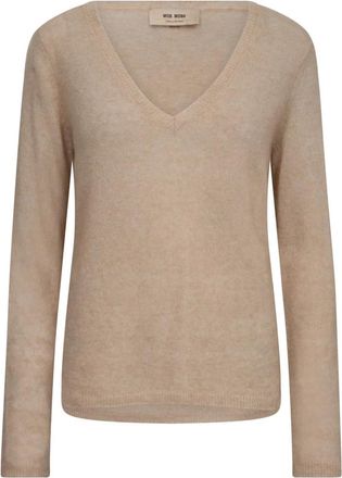Mos Mosh Jersey de cuello pico - Knitwear - Mujer - Beige - XS