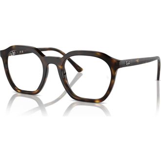 Ray-Ban 50mm Irregular optical glasses in Tortoise at Nordstrom