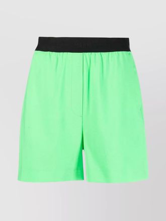 Msgm waistband elastic pockets side bermuda