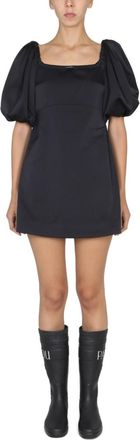 Patou Black Square Neck Mini Dress