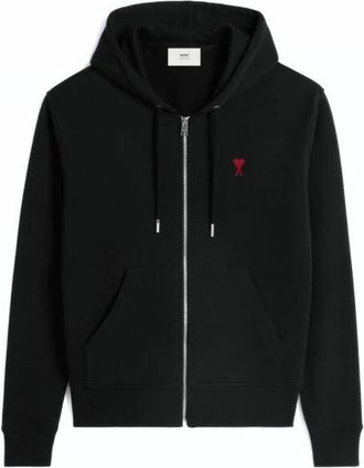 Ami De Coeur Borduur Cap - Dames - Vesten met rits - Zwart - XL - Katoen - Hoodies & sweatvesten