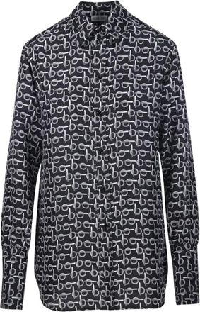 Burberry Zilver/Zwart SIP Shirt - Dames - Overhemden - Zwart - 2XS - Overhemden