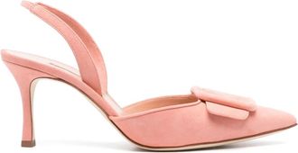 Manolo Blahnik Pumps May con cinturino posteriore 90m - Rosa