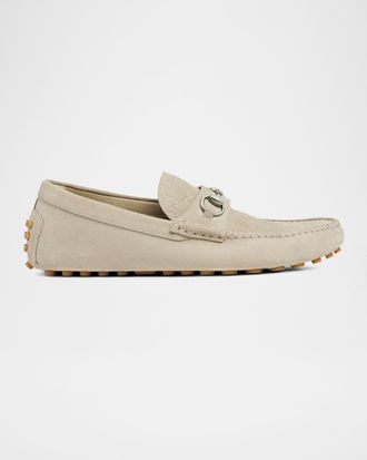Gucci Men & apos;s Byorn Guccisima Suede Bit Loafers