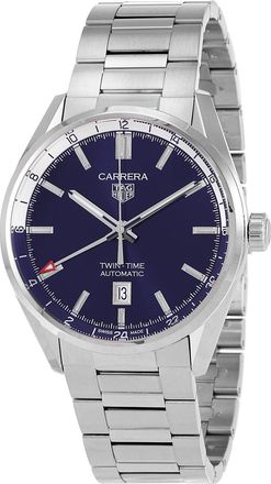 Tag Heuer Pre-owned Tag Heuer Carrera GMT Automatic Blue Dial Mens Watch WBN201A-BA0640