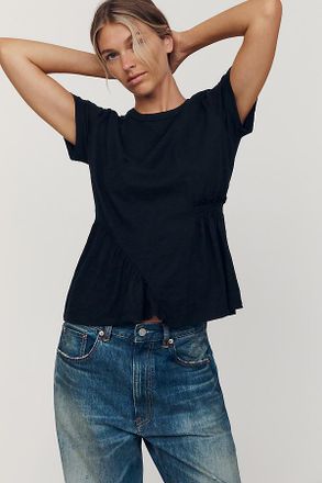 Wilt 100% Cotton Asymmetrical Seamed Tee