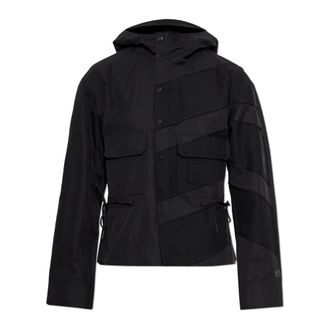 Yohji Yamamoto Light Jackets, female, Black, Size: 2XS Lightweight Hooded Jacket
