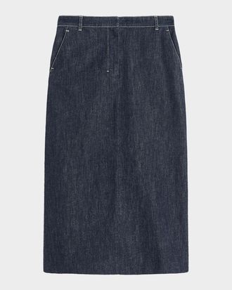 Max Mara Serena Denim Midi Skirt