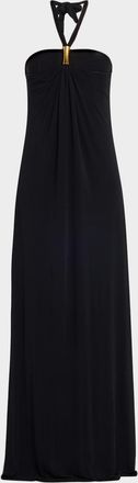 Ramy Brook Meredith Gathered Halter Gown