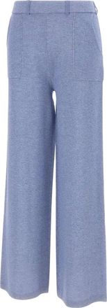 KANGRA Broeken, Dames, Blauw, M, Katoen, Palazzo Broek