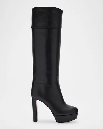 Christian Louboutin 130mm Loo Leather Knee Boots