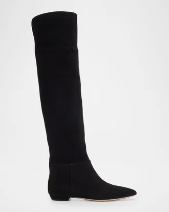 Gianvito Rossi Suede Over-The-Knee Boots