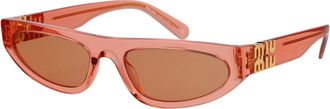 Miu Miu Womens Sunglasses Transparent Tulip Acetate