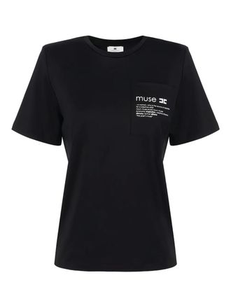 Elisabetta Franchi T-shirt con taschino - Nero