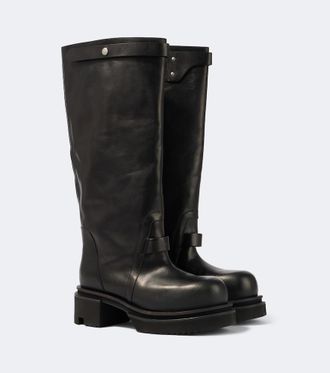 Rick Owens Naska leather knee-high boots
