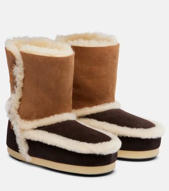 Moon Boot Stivaletti EVX in suede con shearling