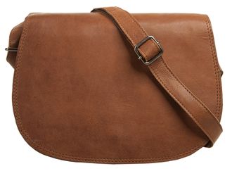 Cluty Umh&auml;ngetasche CLUTY, Damen, Gr. B/H/T: 25cm x 18cm x 8cm onesize, braun (cognac), Leder, unifarben, Taschen Umh&auml;ngetasche, echt Leder