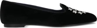 Castaner floral-embroidery loafers - Black