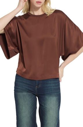 Lyss&eacute; Ginger Mixed Media Dolman Tee in Maple at Nordstrom, Size X-Small