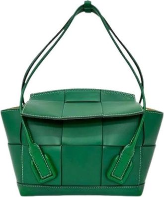 Bottega Veneta Pre-owned Handbags, female, Green, Size: ONE SIZE Pre-owned The Arco