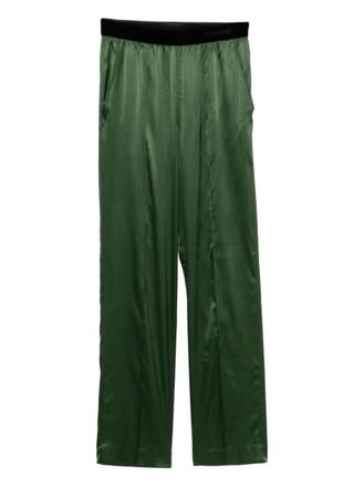 Tom Ford Green Silk Satin Pant