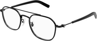 Montblanc Mb 0391Oa Optical Frame - Heren - Brillen - Zwart - 51 MM - Accessoires