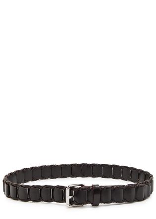 Christophe Lemaire Link Leather Belt - Dark Brown - 90 (UK 14 / XL)