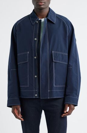 BOSS Corty Zip-Up Jacket in Dark Blue at Nordstrom, Size 38